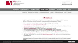 
                            3. Informationen - Deutsche Psychotherapeutenvereinigung
