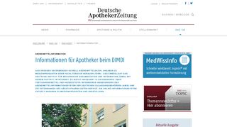 
                            12. Informationen für Apotheker beim DIMDI - Deutsche Apotheker Zeitung