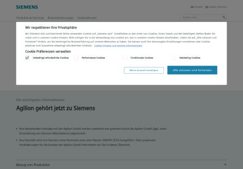 
                            5. Informationen für Kunden der Agilion GmbH | SIMATIC RTLS Echtzeit ...