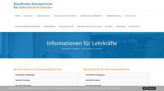 
                            4. Informationen für Lehrkräfte - BSZET - Berufliches Schulzentrum für ...