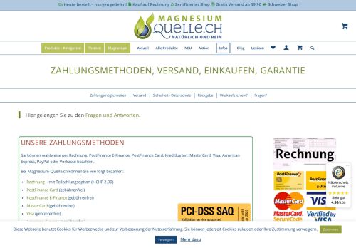 
                            11. Informationen - Magnesium-Quelle.ch