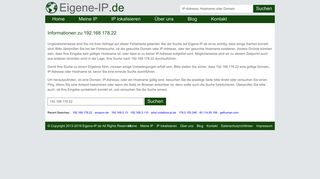 
                            1. Informationen zu 192.168.178.22 - eigene-ip.de