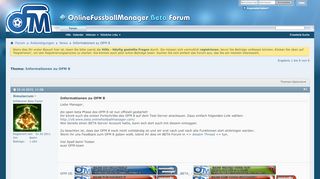 
                            4. Informationen zu OFM 8 - OFM Beta Forum - OnlineFootballManager