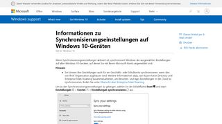 
                            4. Informationen zu Synchronisierungseinstellungen auf Windows 10 ...