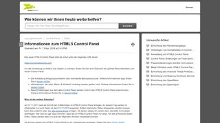 
                            11. Informationen zum HTML5 Control Panel : Hornetsecurity