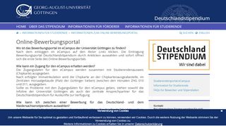 
                            4. Informationen zum Online-Bewerbungsportal - Georg ... - Uni Göttingen