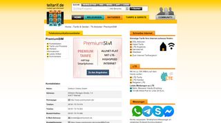 
                            7. Informationen zum Telekommunikationsanbieter PremiumSIM - teltarif ...
