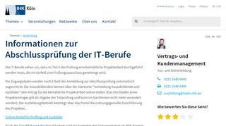 
                            6. Informationen zur Abschlussprüfung der IT-Berufe - IHK Köln