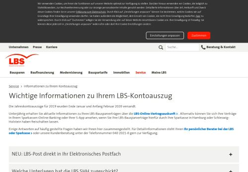 
                            6. Informationen zur Ihrem Kontoauszug | LBS Schleswig-Holstein ...