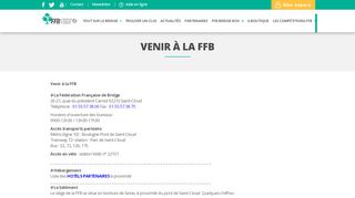 
                            6. Informations Pratiques - FFB - Fédération Française de Bridge