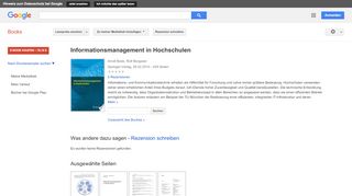 
                            6. Informationsmanagement in Hochschulen - Google Books-Ergebnisseite