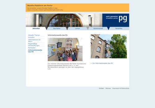 
                            3. Informationsseite des PG - Parler Gymnasium Schwäbisch Gmünd