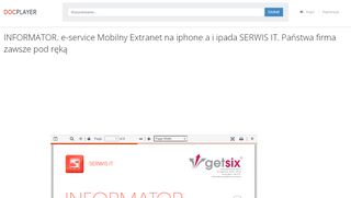 
                            8. INFORMATOR. e-service Mobilny Extranet na iphone ... - DocPlayer.pl