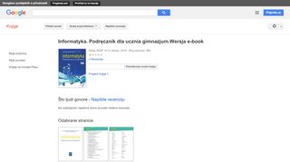 
                            8. Informatyka. Podręcznik dla ucznia gimnazjum.Wersja e-book - Rezultati Google Books