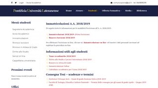 
                            5. Informazioni - Pontificia Università Lateranense
