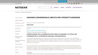 
                            9. Informazioni sulla garanzia | Chi Siamo | NETGEAR