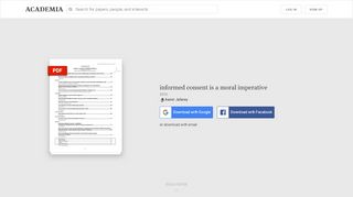 
                            13. informed consent is a moral imperative | Aamir Jafarey - Academia.edu
