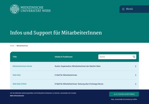 
                            10. Infos und Support für MitarbeiterInnen | MedUni Wien