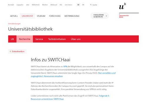 
                            13. Infos zu SWITCHaai - Universität Bern