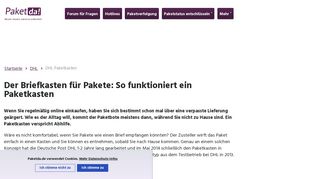 
                            10. Infos zum DHL Paketkasten; der Briefkasten für Pakete - Paketda.de