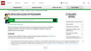 
                            3. Infos zum LEGO® VIP Programm - Hilfethemen - service LEGO.com