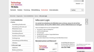 
                            10. Infos zum Login - TH Köln