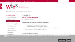 
                            9. Infos zum Rehasport - wbrs - Württembergischer Behinderten- und ...