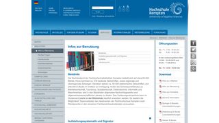 
                            5. Infos zur Benutzung - Hochschule Kempten