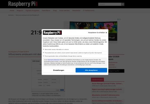 
                            12. Infoscreens ansteuern mit dem Raspberry Pi - Page: 1.2 - Seite 2 ...