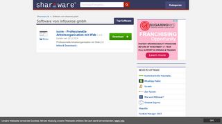 
                            9. infosense gmbh - Alle Downloads und Artikel auf Shareware.de