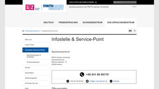 
                            9. Infostelle & Service-Point - RWTH AACHEN UNIVERSITY ...