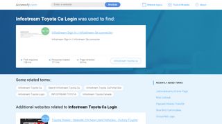 
                            9. Infostream Toyota Ca Login at top.accessify.com