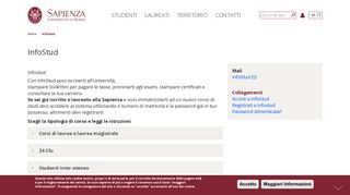 
                            2. INFOSTUD - Sapienza Università di Roma