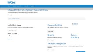 
                            5. Infosys BPO Careers - India Openings | Apply Now