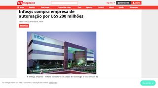
                            13. Infosys compra empresa de automação por US$ 200 milhões - B!T ...