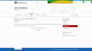 
                            5. INFOVIA indisponível - Sistemas do Governo do Estado de Rondônia