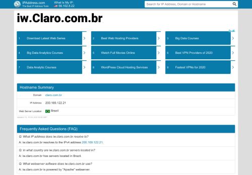 
                            5. InfoWeb - Portal de Informações - iw.claro.com.br