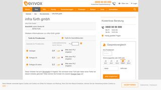 
                            9. infra Fürth (Gastarife und Gaspreise) - Verivox