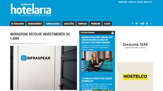 
                            7. Infraspeak recolhe investimento de 1,6M€ - Hotelaria - Hotelaria