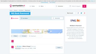 
                            4. ING Bank - Openingstijden ING Bank in Roermond - Openingstijden.nl