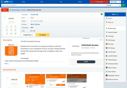 
                            13. ING Commercial Card – (Android Apps) — AppAgg