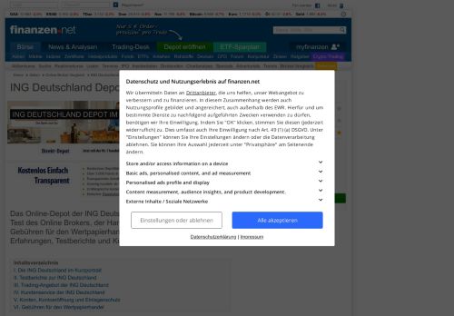 
                            7. ING-DiBa Depot Test und Erfahrungen | finanzen.net