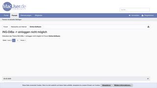 
                            5. ING-DiBa -> einloggen nicht möglich | MacUser.de Community