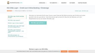 
                            9. ING-DiBa Login – Direkt zum Online-Banking + Brokerage ...