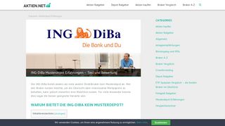 
                            6. ING-DiBa Musterdepot - Erfahrungenn & Bewertung - Aktien.net