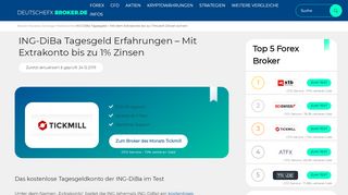 
                            11. ING-DiBa Tagesgeld Erfahrungen – Mit Extrakonto bis zu 1% Zinsen