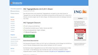 
                            6. ING-DiBa Tagesgeld mit 0,75% Zinsen - Girokonto Vergleich