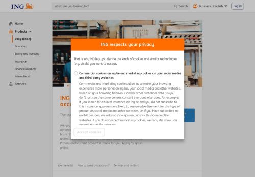 
                            2. ING Professional current account | ING Belgium