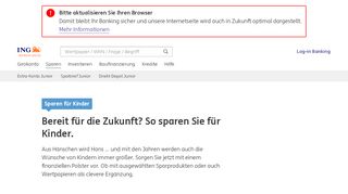 
                            4. ING - Sparen für Kinder und Minderjährige - ING DiBa