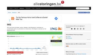 
                            9. ING storing? Actuele storingen en problemen | Allestoringen